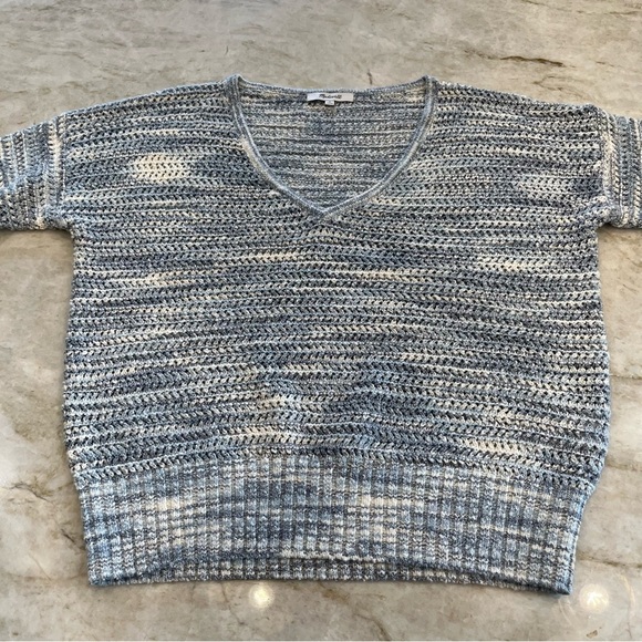 NEW Madewell Southbrook Open Stitch V Neck Pullover Sweater | Space Dye‎ | Small - Picture 5 of 12